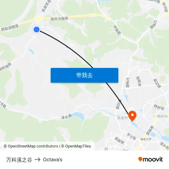 万科溪之谷 to Octava's map