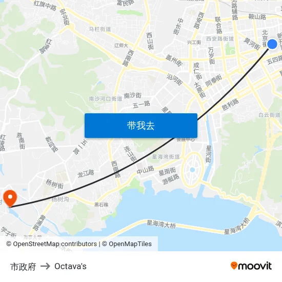市政府 to Octava's map