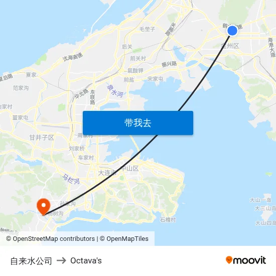 自来水公司 to Octava's map