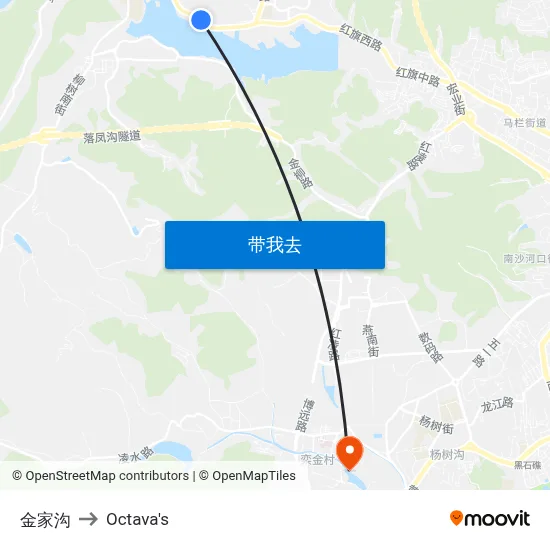 金家沟 to Octava's map