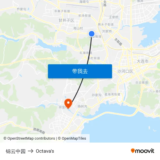锦云中园 to Octava's map
