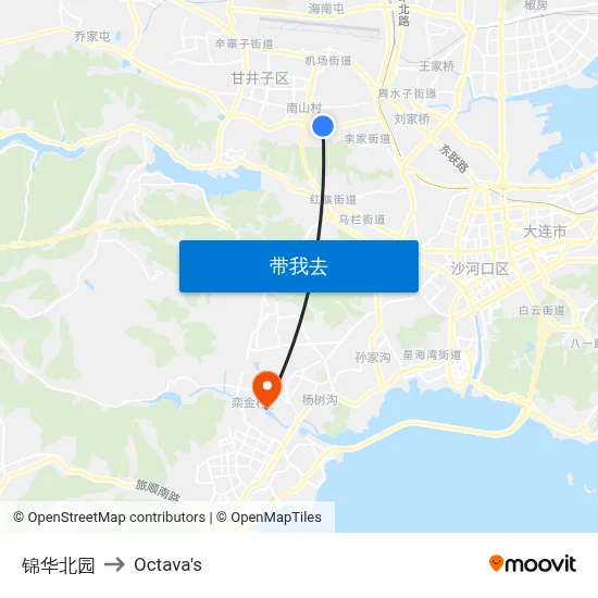 锦华北园 to Octava's map