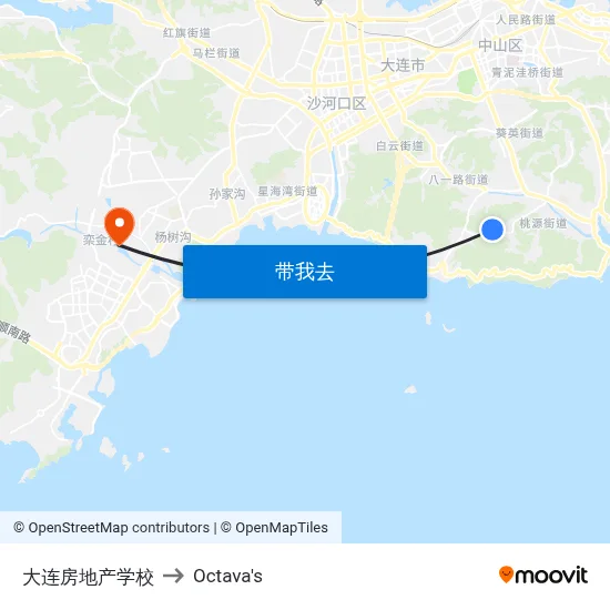 大连房地产学校 to Octava's map