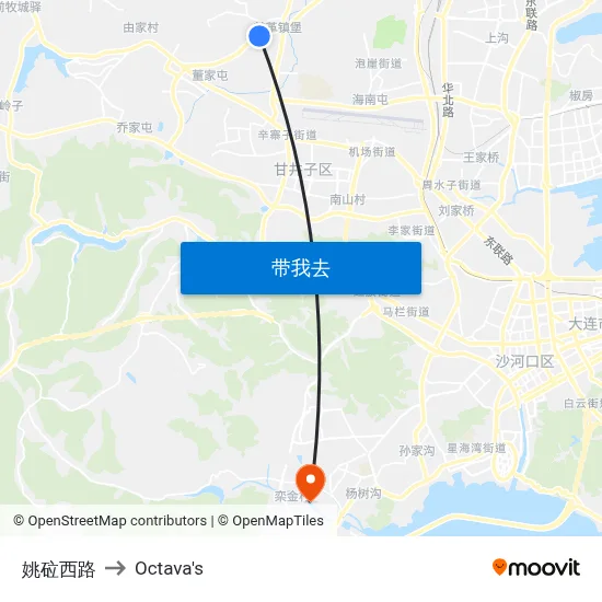 姚砬西路 to Octava's map