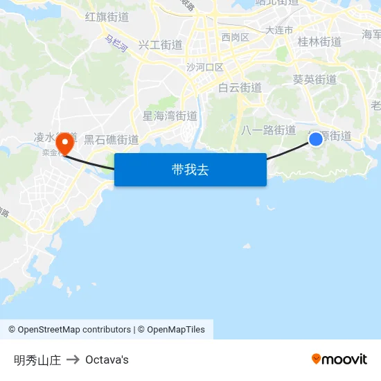 明秀山庄 to Octava's map