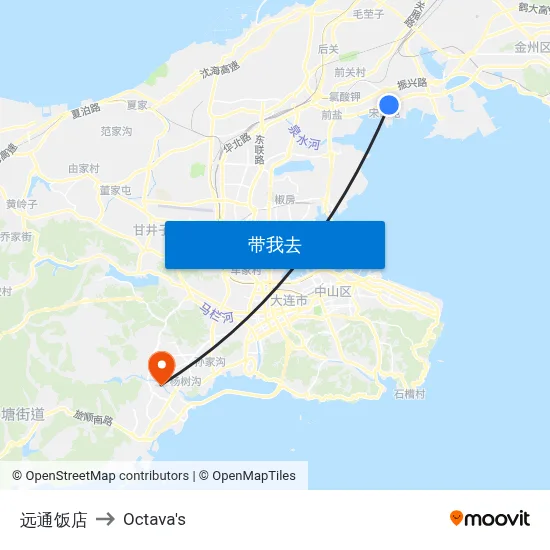 远通饭店 to Octava's map