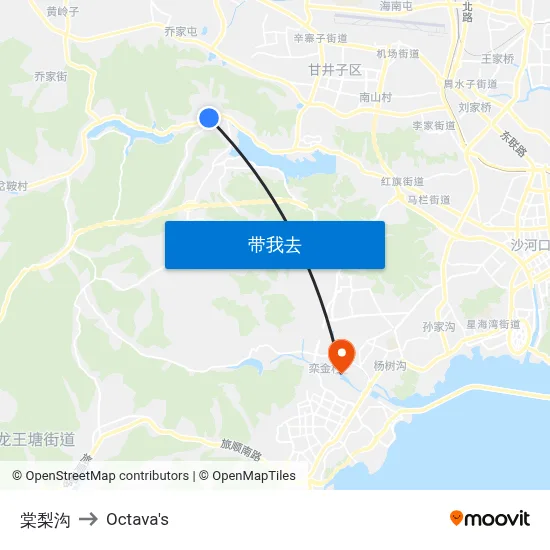棠梨沟 to Octava's map