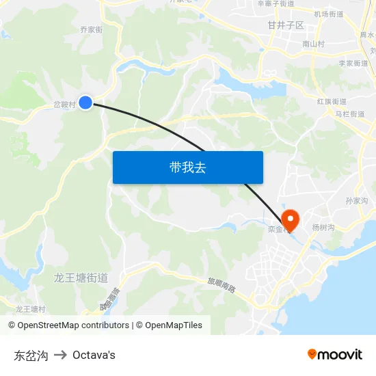 东岔沟 to Octava's map