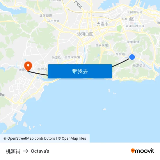 桃源街 to Octava's map