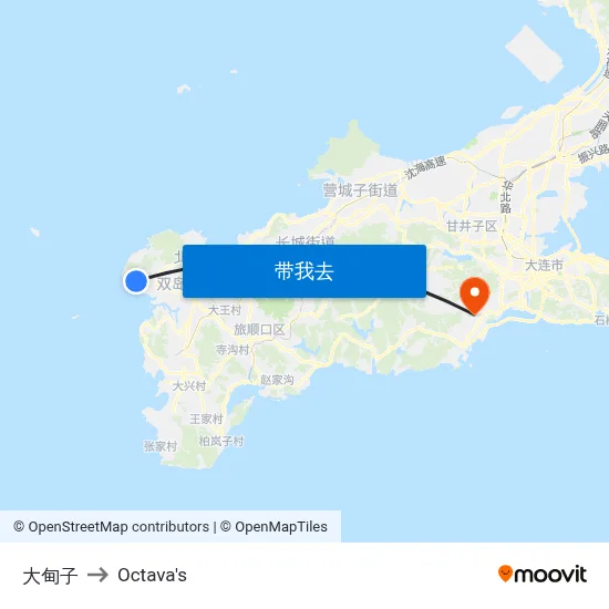 大甸子 to Octava's map