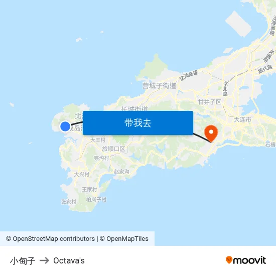 小甸子 to Octava's map