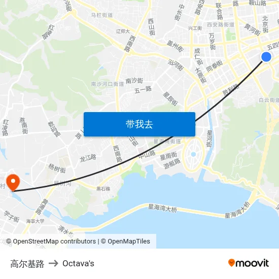 高尔基路 to Octava's map