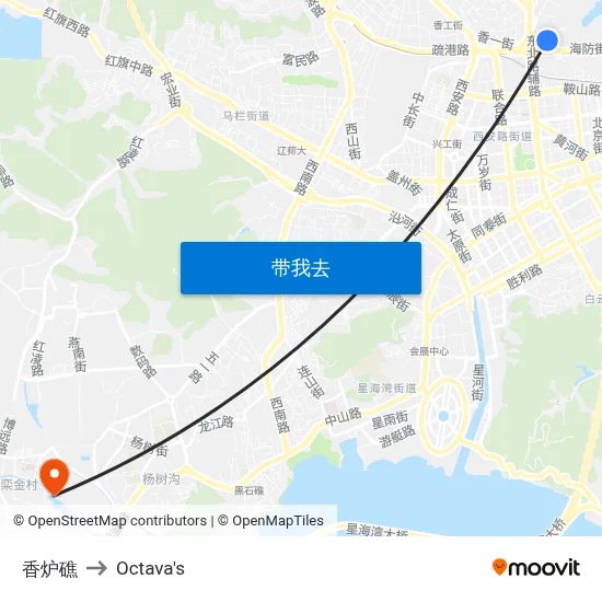 香炉礁 to Octava's map
