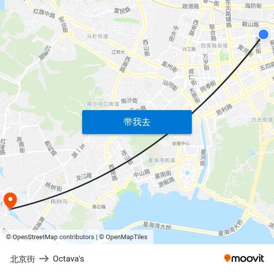 北京街 to Octava's map