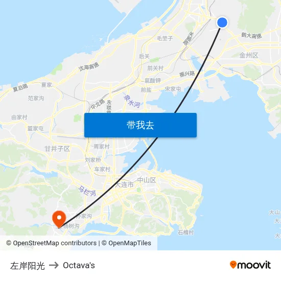 左岸阳光 to Octava's map