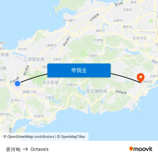 香河甸 to Octava's map