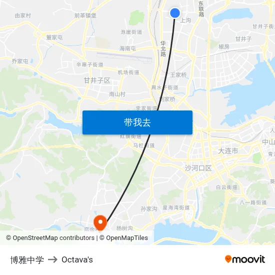 博雅中学 to Octava's map