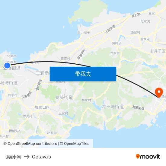 腰岭沟 to Octava's map