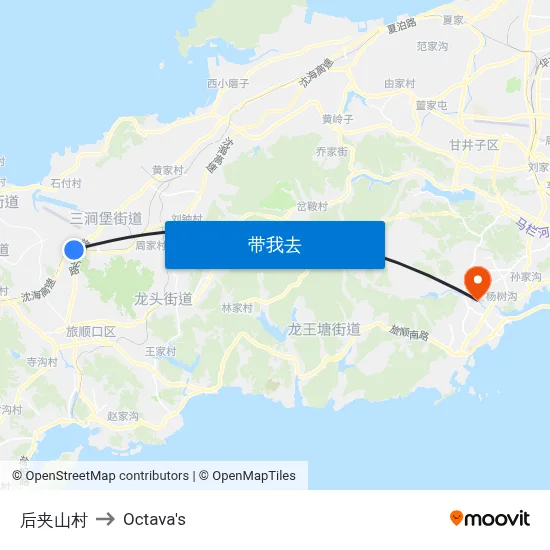 后夹山村 to Octava's map