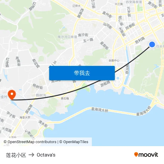 莲花小区 to Octava's map