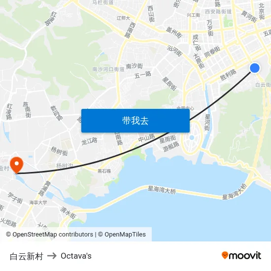 白云新村 to Octava's map