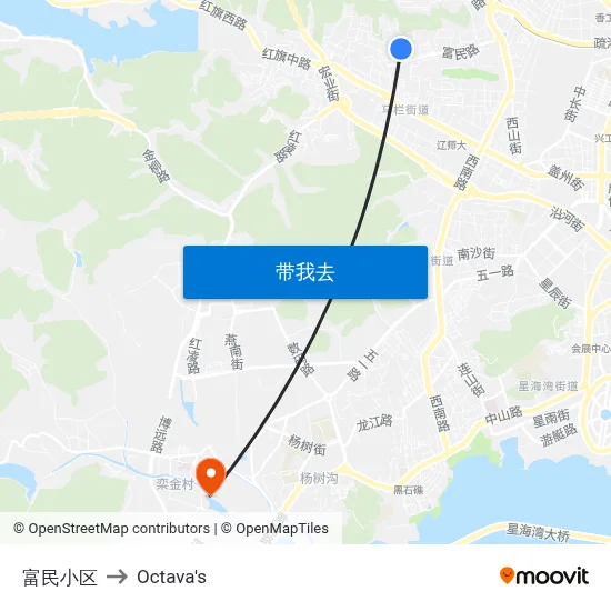 富民小区 to Octava's map