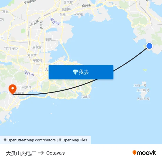 大孤山热电厂 to Octava's map