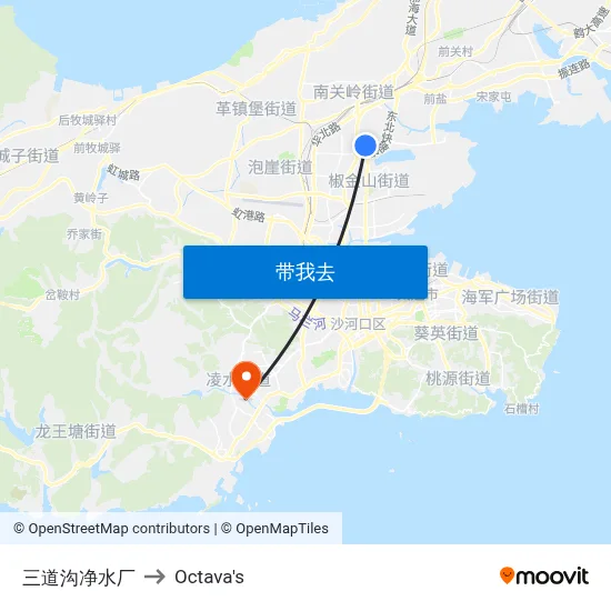 三道沟净水厂 to Octava's map