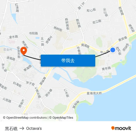 黑石礁 to Octava's map