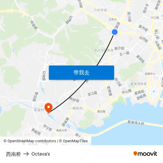 西南桥 to Octava's map