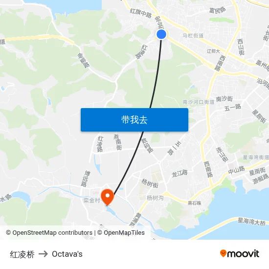 红凌桥 to Octava's map