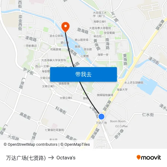 万达广场(七贤路) to Octava's map