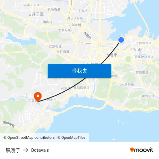 黑嘴子 to Octava's map