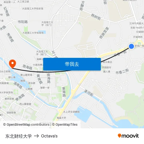 东北财经大学 to Octava's map