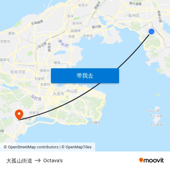 大孤山街道 to Octava's map