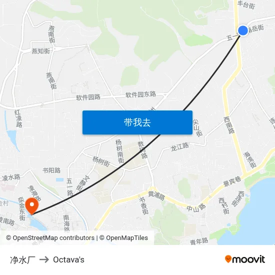 净水厂 to Octava's map