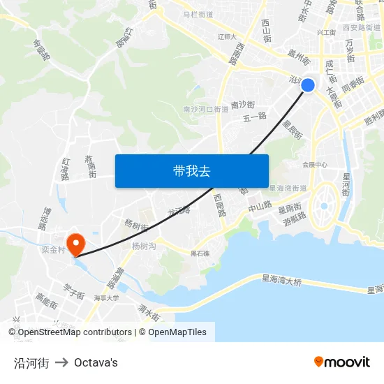 沿河街 to Octava's map
