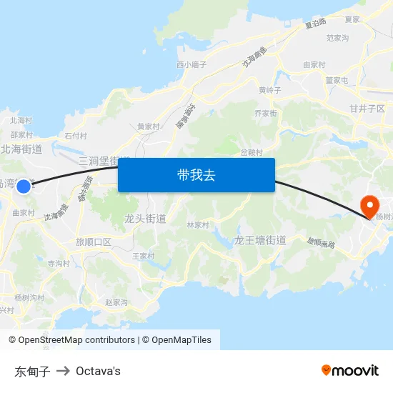东甸子 to Octava's map