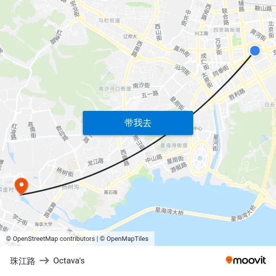 珠江路 to Octava's map