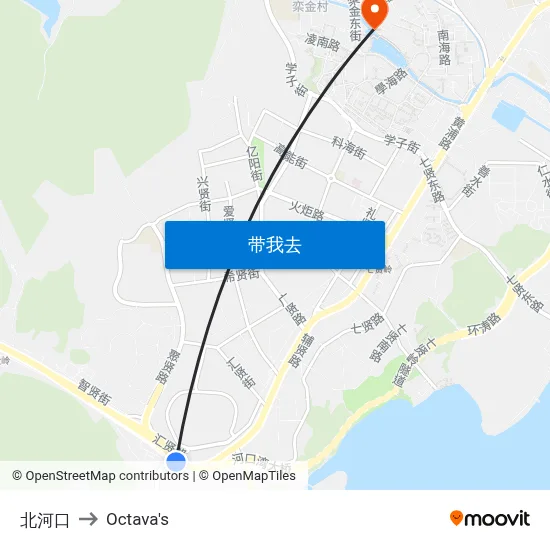 北河口 to Octava's map