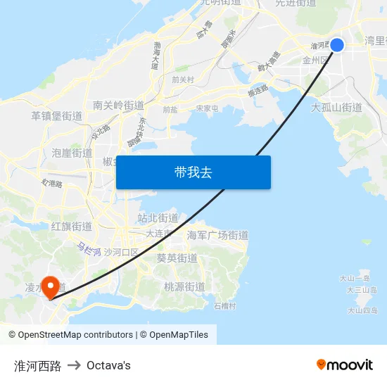 淮河西路 to Octava's map