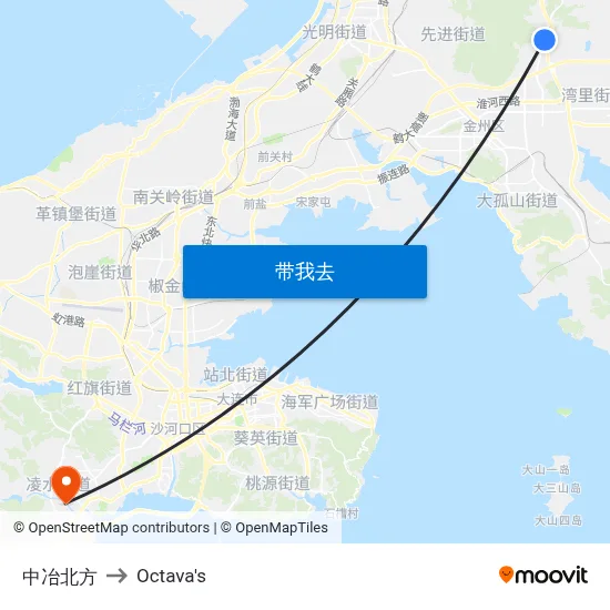中冶北方 to Octava's map