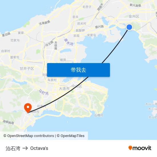 泊石湾 to Octava's map
