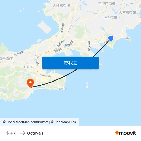 小王屯 to Octava's map