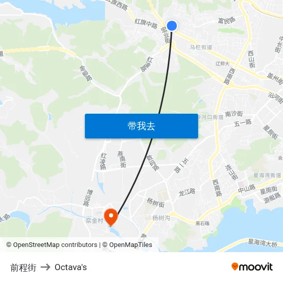 前程街 to Octava's map