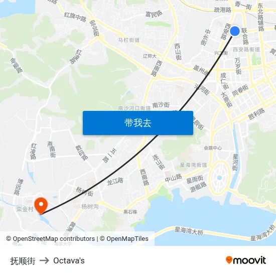 抚顺街 to Octava's map