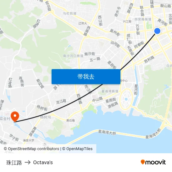 珠江路 to Octava's map
