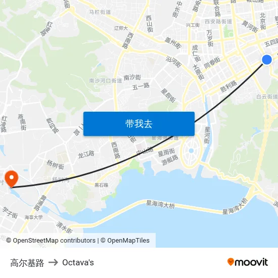 高尔基路 to Octava's map
