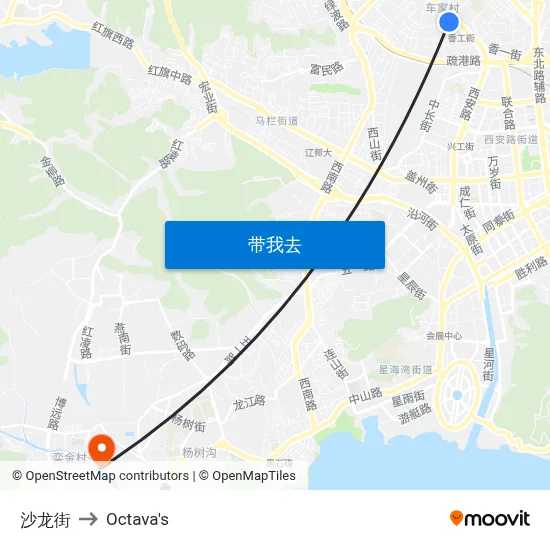 沙龙街 to Octava's map