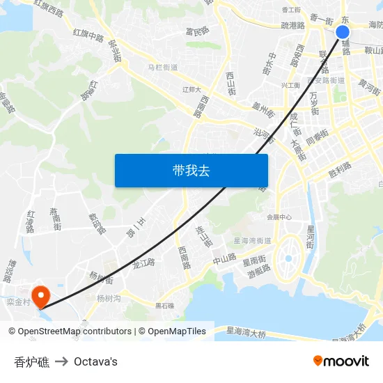 香炉礁 to Octava's map